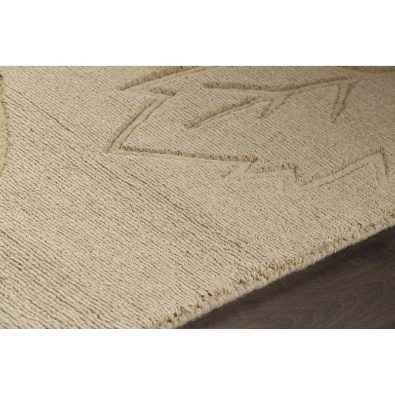 Tapis beige en laine touffeté à la main Emilie Authentic, 9' x 13'