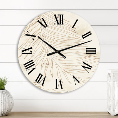 Horloge murale beige