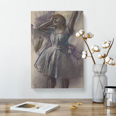 Study Of A Ballet Ballerina Dancer Vol.5 by Edgar Degas - Wrapped Canvas Painting
