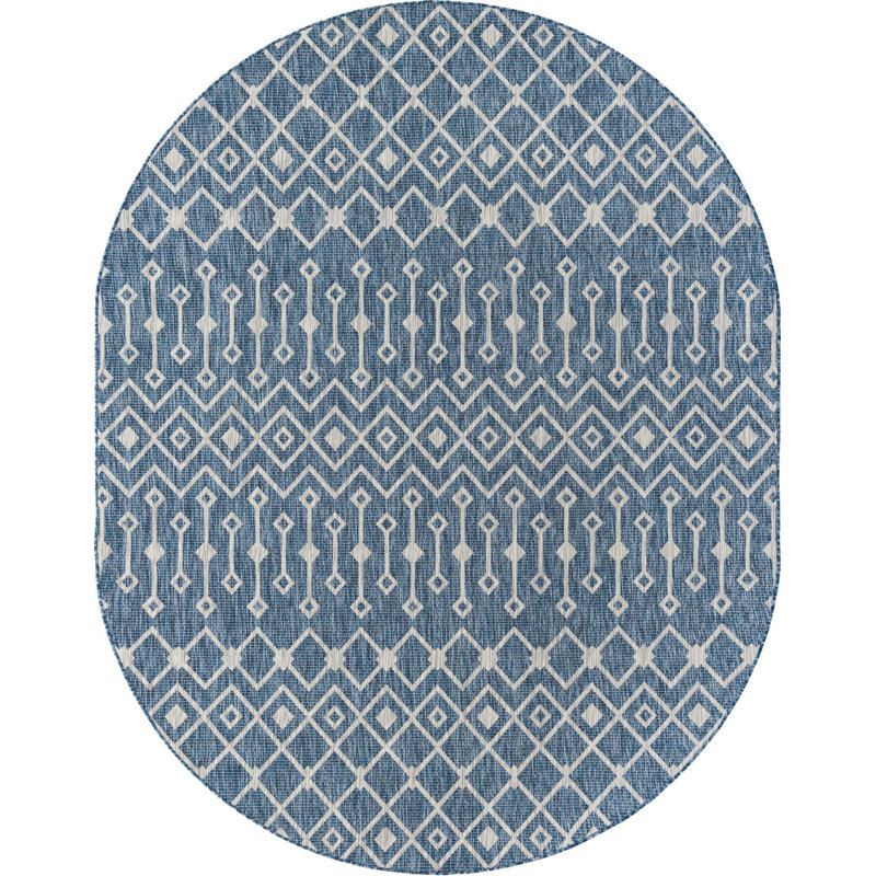 Innsbrook Geometric Indoor / Outdoor Rug, Oval 4'1" x 6'1"