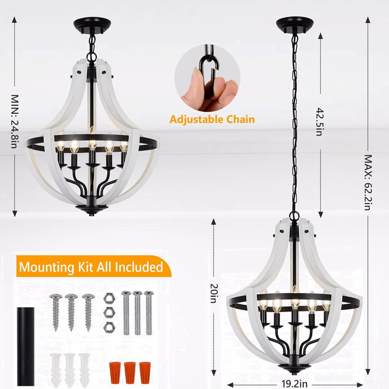 5-Light Chandeliers
