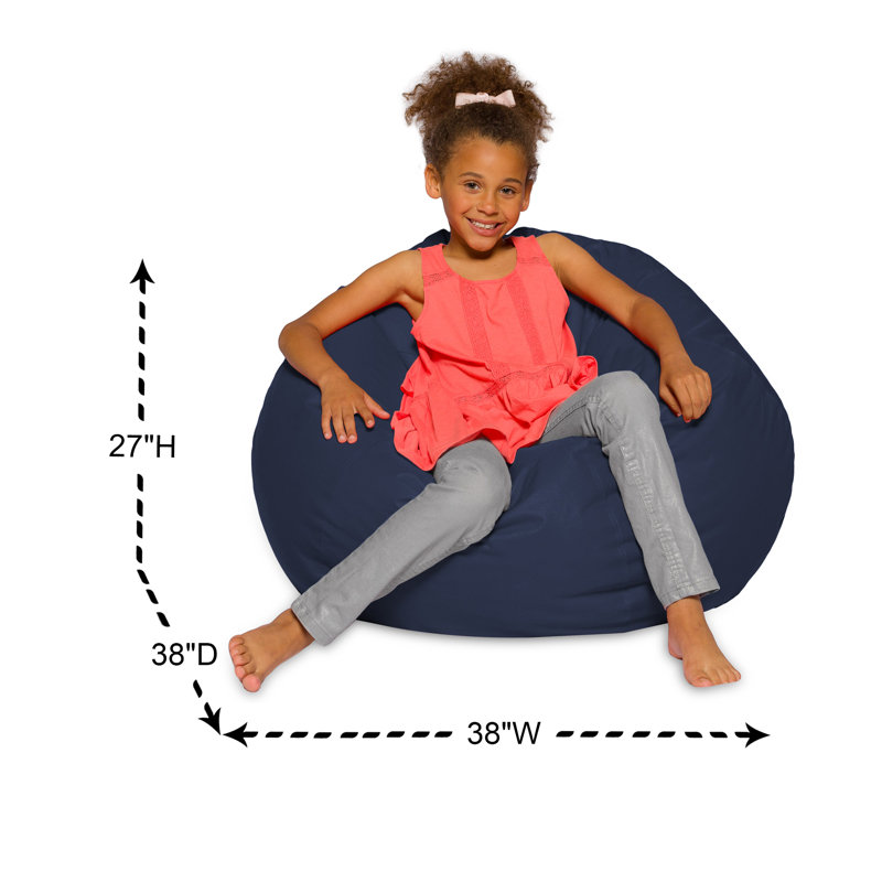 Bean Bag Chair for Kids, Teens, and Adults - Filled with Soft Beads, Includes Removable and Machine Washable Cover - Multiple Colors, Sizes and Fabrics including Soft Nylon & Canvas with Patterns