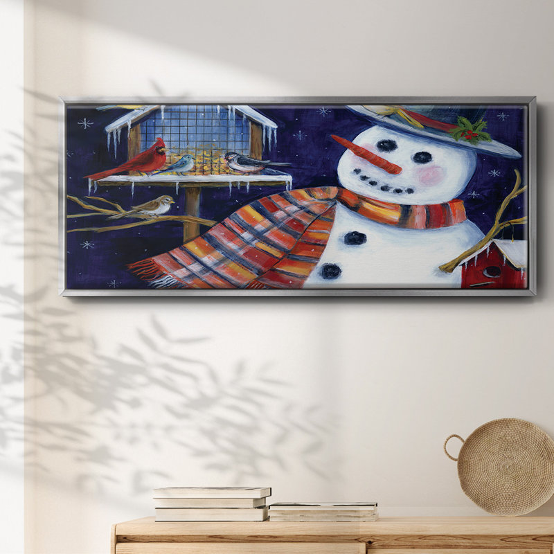 Snow Friends- Framed Canvas