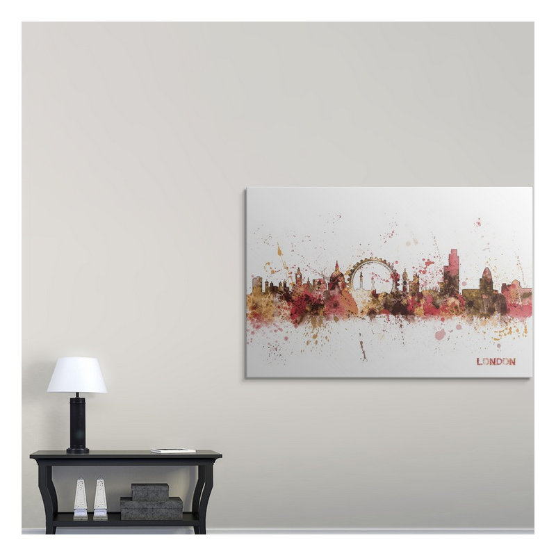 «London, England Skyline» par Francy, impression, H 24 po x l 36 po x P 1,5 po, Toile