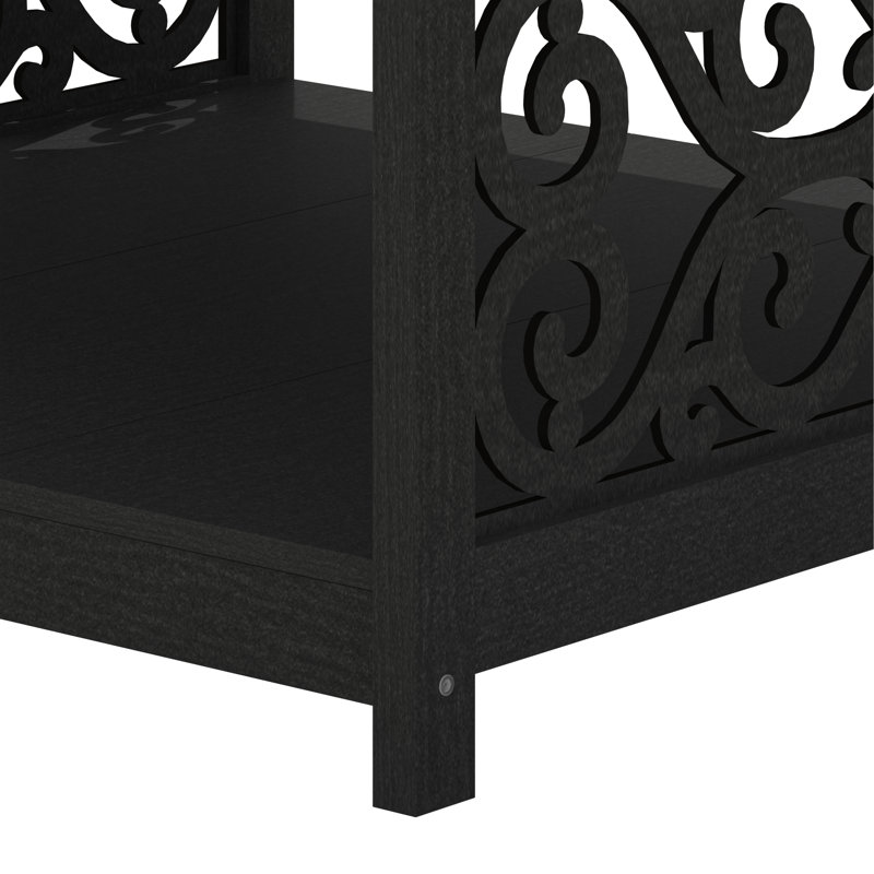Ariba Coffee Table with storage, Black/Knotty Oak