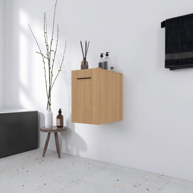 Armoire murale de salle de bain 12 po avec porte simple et tablette réglable 12 po