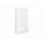 Bibliothèque contemporaine à 5 niveaux avec 3 tablettes réglables, H 47,5 po Blanc neige | Blanc | Panneau de particules-1042550777