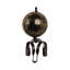 Globe décoratif pour décoration intérieure - Sculpture moderne avec support en métal unique - Figurine de style tablette, décoration de table basse ou décorations pour le salon et la cuisine, noir / or-556585172