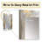 Gold and White Abstract - Abstract Unique Wall Mirror Decor, Modern Large Mirror, Printed Metal Art-1150929860