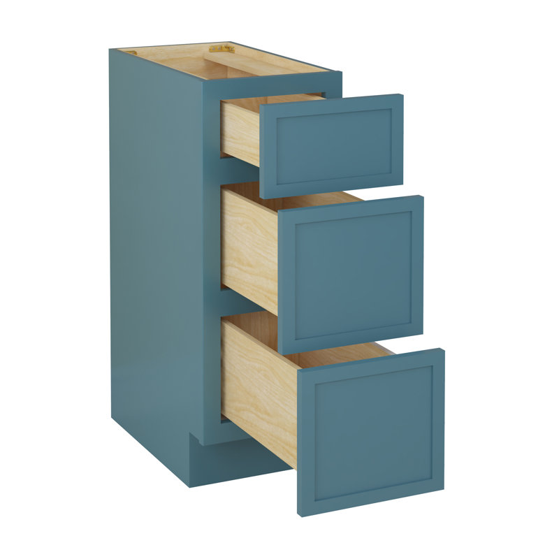 Base de meuble-lavabo simple 12 po seulement, Bleu sarcelle
