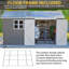 Remise de rangement extérieure 12 x 10 pi avec portes verrouillables et cadre de plancher