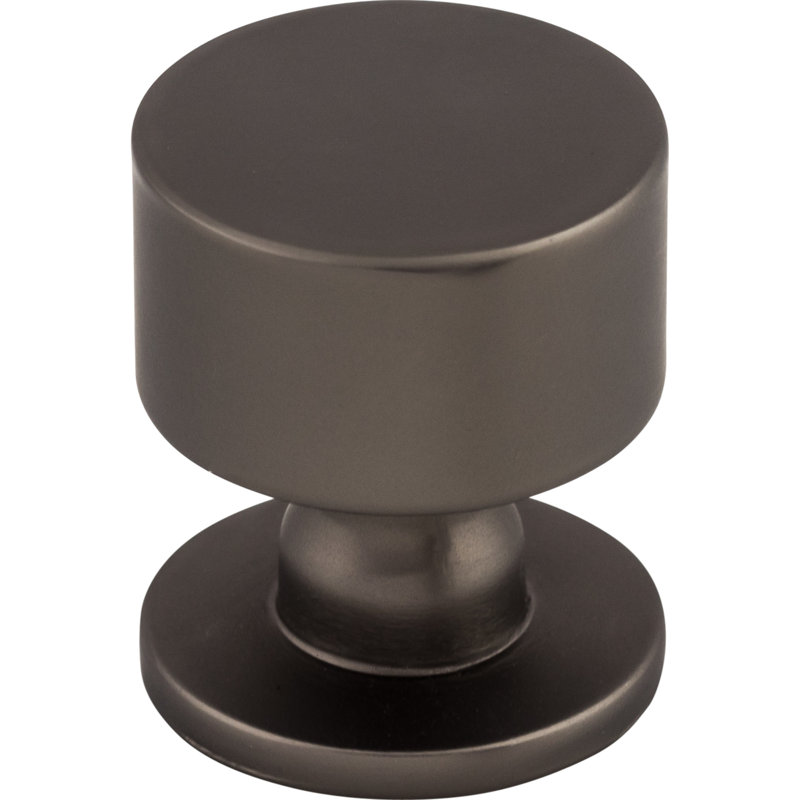 Lily Round Knob, 1 1/8" Knob Diameter, Ash Gray