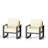Set Of 2 26.6" All-Weather Aluminum Patio Armchairs With Thick Cushions-1519740175
