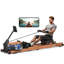 Rameur d'eau MERACH, pliable, capacité de 400 lb avec moniteur et application gratuite