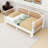 Wood Daybed with Trundle and Rattan Frame-1070943263-1070943261