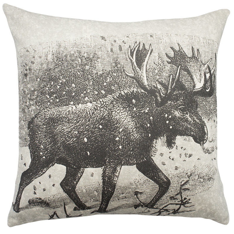 Cotton Blend Reversible Throw Pillow