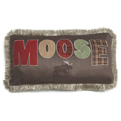 Embroidered Faux Leather Reversible Throw Pillow