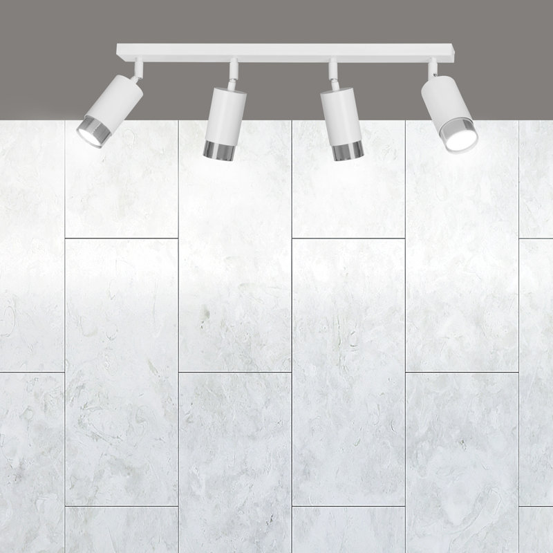 Cromwell 78cm 4 -Light Track Kit, Chrome, White