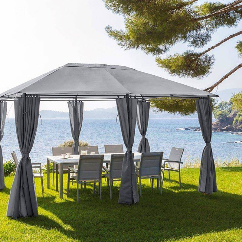 Padelsky Dakota Fields Grey Fabric Side Wall for Awning