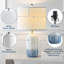 Lampes de table 23 "en céramique bleue et blanche moderne avec éclairage à 3 intensités-960378110