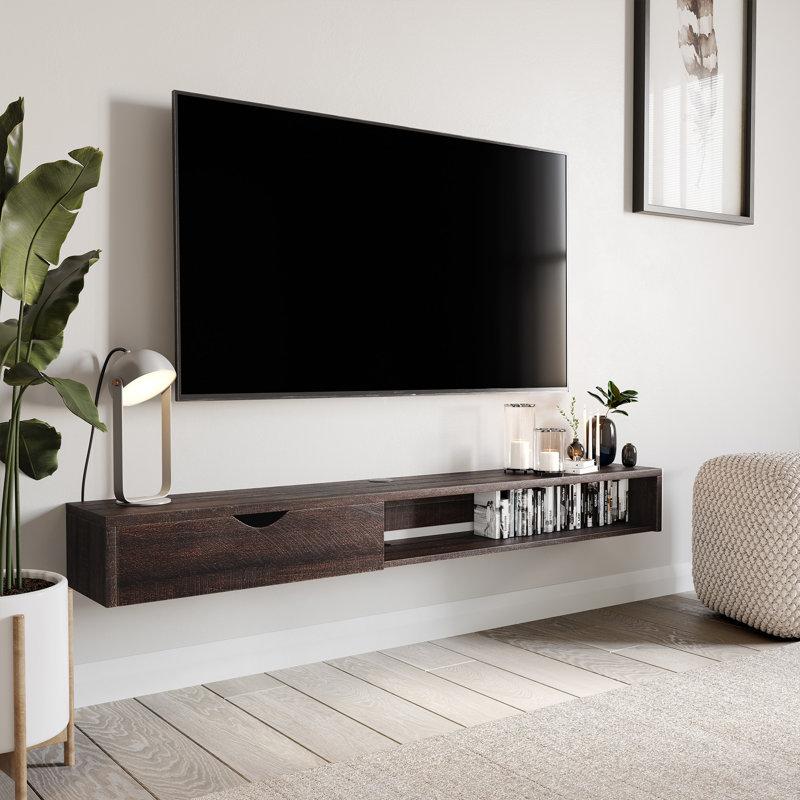 Murdis Floating TV Stand for TVs up to 65", Espresso