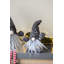 Sitting Gnome With Soft Legs  Set of 4  7.5" x 3" x 14.5"H  Grey
