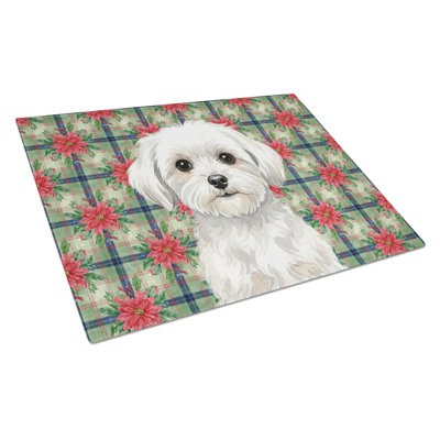 Planche à découper Maltese Christmas PoinsettIas