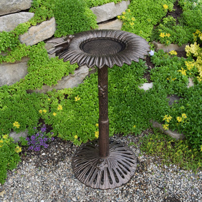 Easter Compton Aluminum Pedestal Birdbath