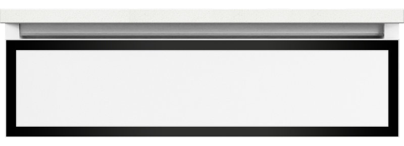 Base de meuble-lavabo simple avec cadre 30 po Profile, Tiroir basculant, Oui, Miroir gris teinté / chrome