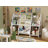 38.4'' W X 29.9"H Kids Bookcase 3-Tier Metal Book Display with Book Sling Shelf White