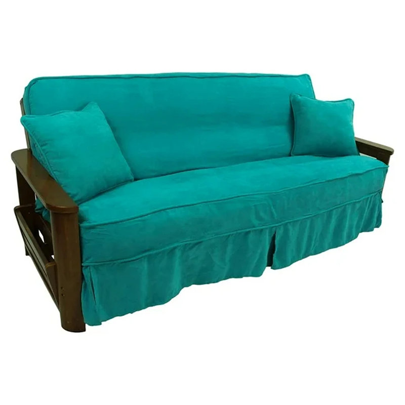 Housse pour canapé à coussins en T, Polyester bleu turquoise