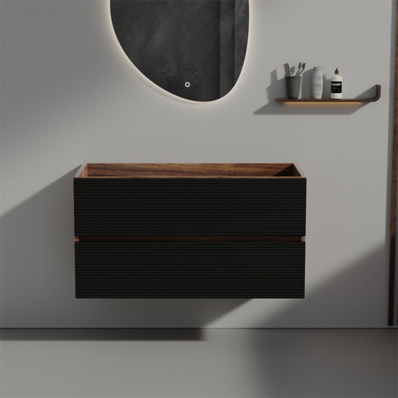 Ensemble de meuble-lavabo mural flottant pour salle de bain moderne Grace