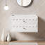 Base de meuble-lavabo mural 30 po seulement, lavabo non inclus, rebord ondulé décoratif-108487478