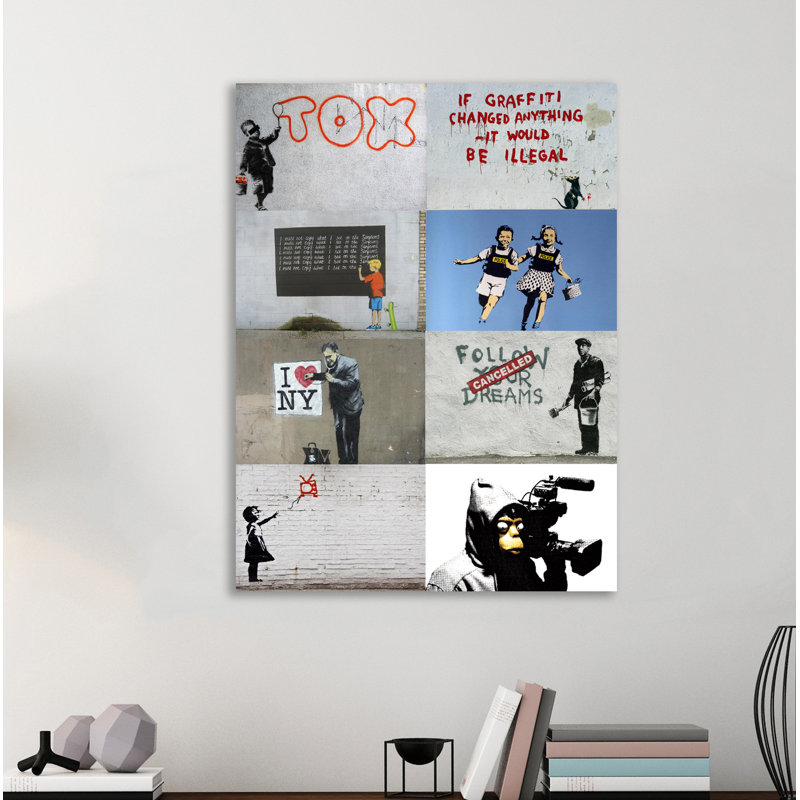 Banksy Momtage II by Banksy - Wrapped Canvas Print, 102cm H x 76cm W x 4cm D