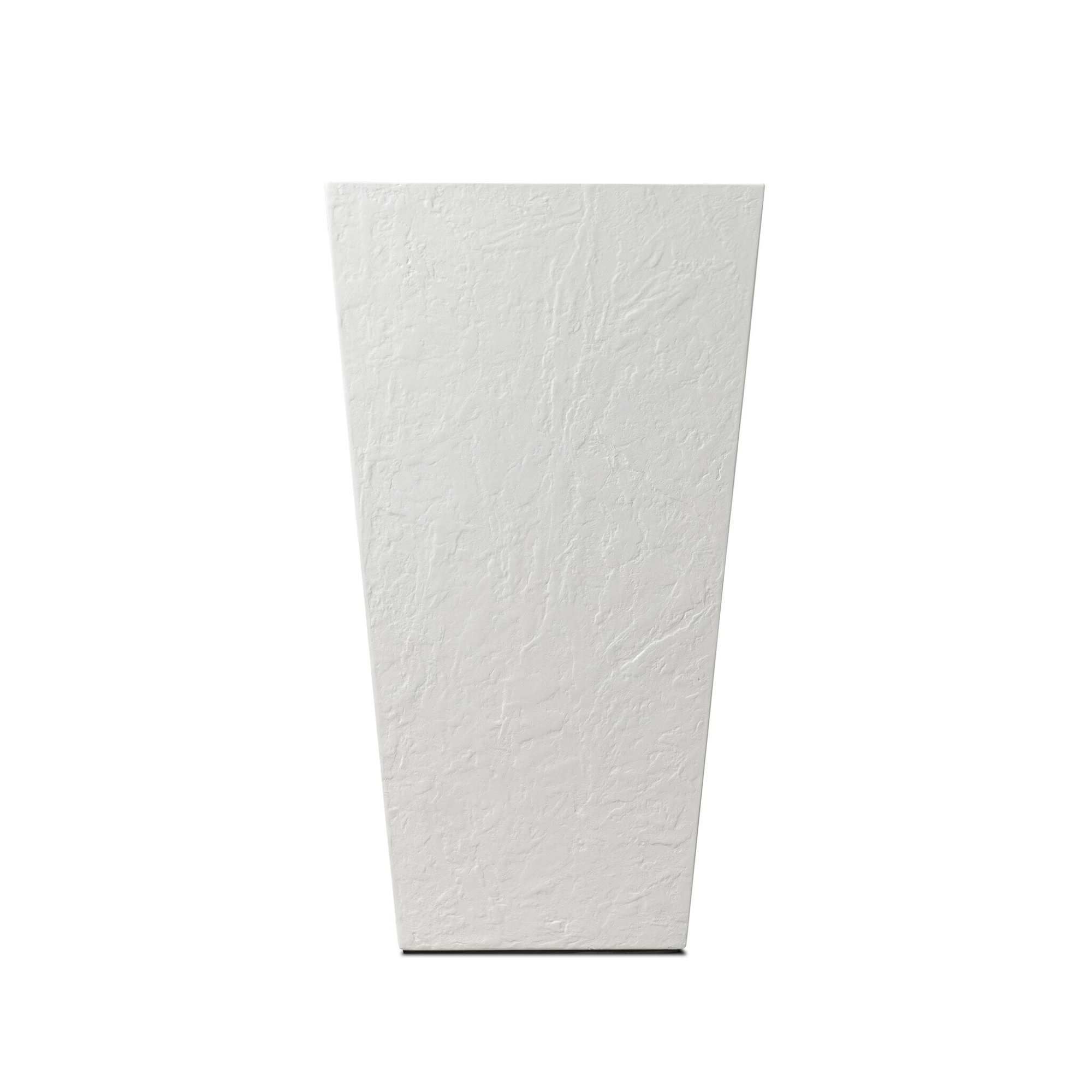 Nael Planter Box, Textured White Concrete, 32" H x 18" W x 18" D