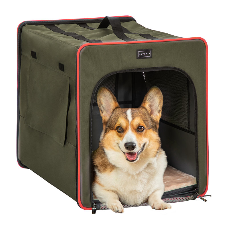 Cage souple pour chien Tucker Murphy Pet ™, H 21 po x l 24 po x P 18 po, gris