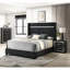 Meuble de chambre à coucher moderne à 1 tiroir Glam 4 tiroirs avec poignées en métal noir