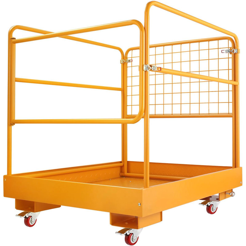 Cage de sécurité pour chariot élévateur 36 po x 36 po, capacité de 1200 lb avec 4 roues