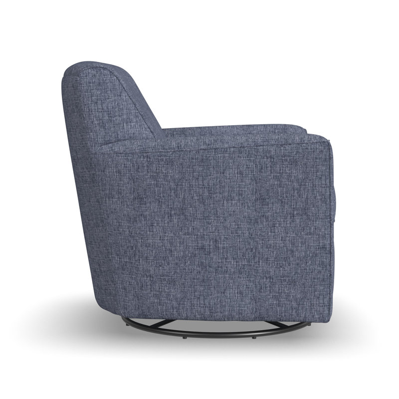 Fauteuil pivotant rembourré Monarch, Bleu indigo