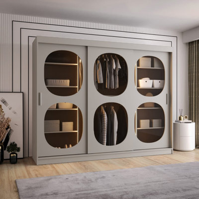 Sylina 3 Door Manufactured Wood Wardrobe