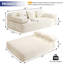 Canapé sans cadre de 78,7 po, canapé-lit convertible 2-en-1 avec 3 coussins en velours côtelé moelleux, canapé 3 places multifonctionnel pour les petits espaces, les appartements et les chambres-1627340932