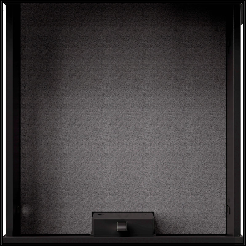 Table basse carrée à double couche, Noir