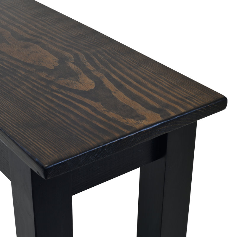 Medau Solid Wood Bench, 17" H x 66" W x 12" D