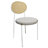 Charlotta Modern Wicker Dining Chair with Velvet Round Seat, Cane Rattan Back, and White Metal Legs – Mid-Century Boho Accent Side Chair-2083698789-2101938388
