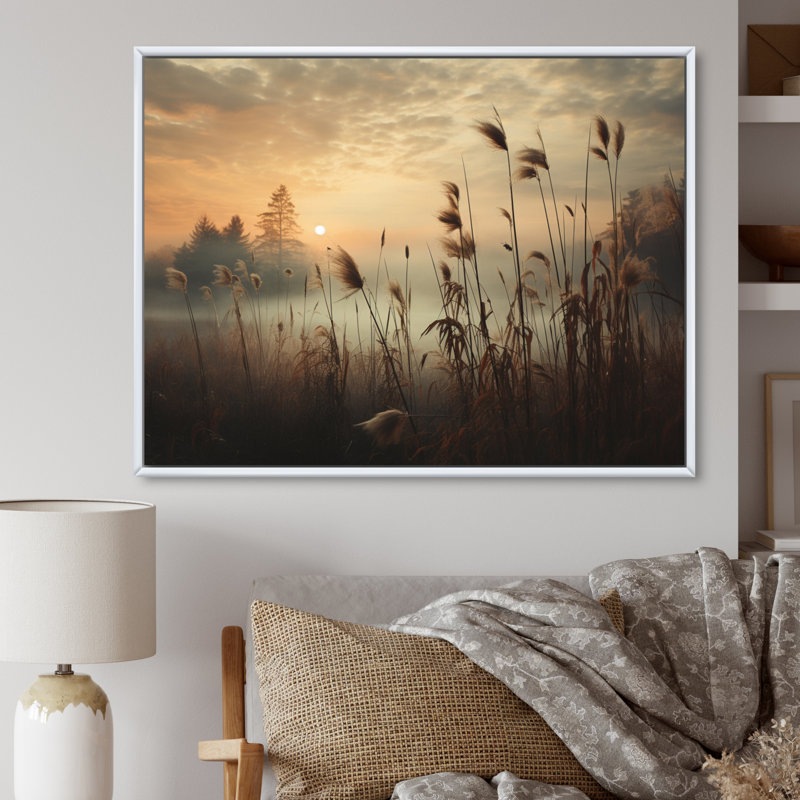«Sky Ethereal Embrace I», impressions sur toile, Cadre flottant blanc, H 16 po x l 32 po x P 1 po