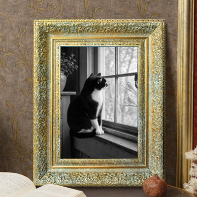 Cadre photo antique doré 1PC pour lignes et photos murales 8 "x 10"