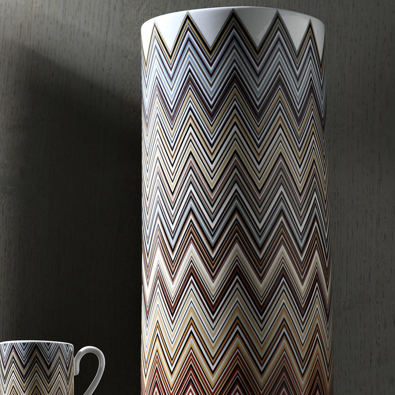 Missoni High Vase ZIG ZAG, Multicolor