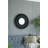 Round Carter Wooden Mirror With Gold Iron Frame