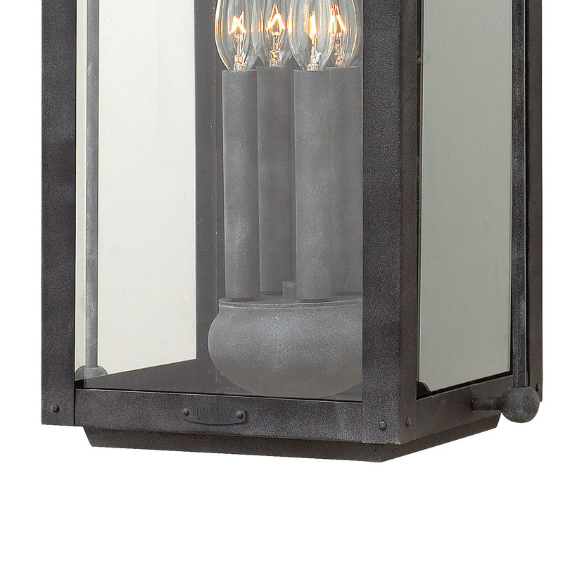 Lanterne murale d'extérieur 4 lumières Anchorage, Zinc vieilli, L 13 po x H 25 po