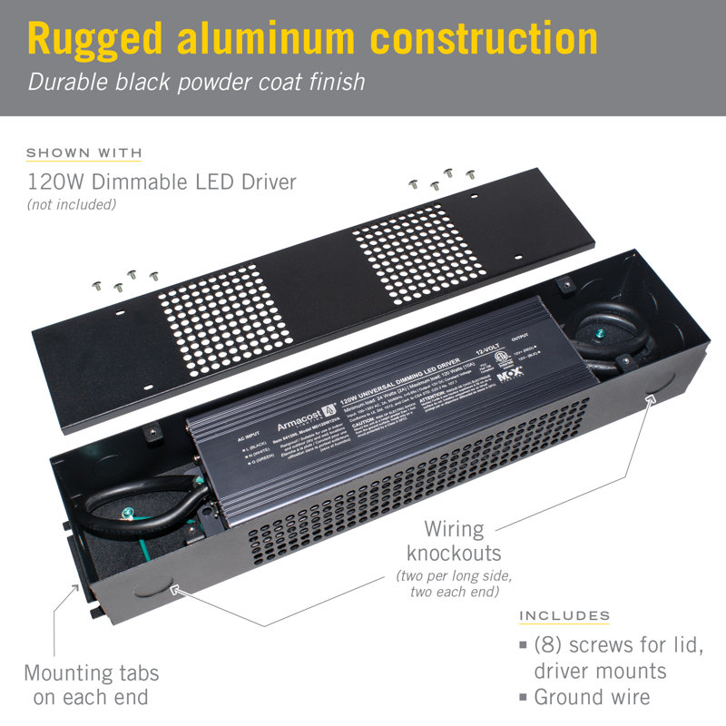 Large Power Supply Enclosure, Large, Black